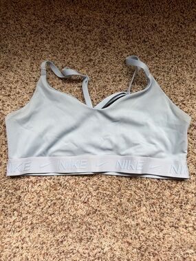 Nike Light blue Logo Sports Bra